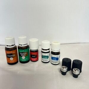 Young Living Essential Oil Bundle Cedarwood Eucalyptus Raven Peppermint Thyme